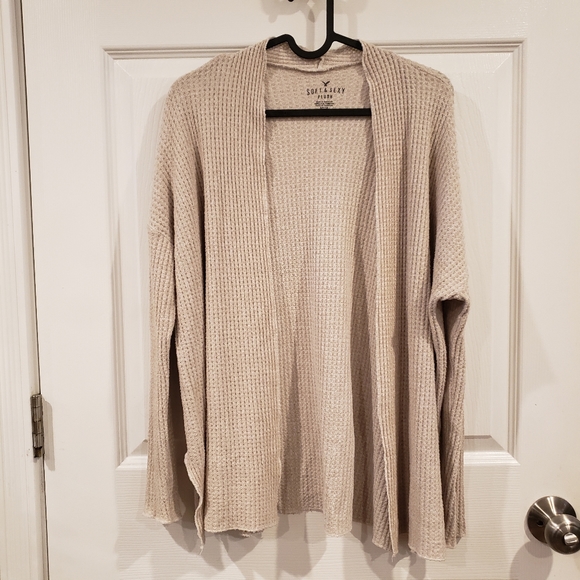 AMERICAN EAGLE | Soft plush Open Cardigan Cream Size Small Ladies - Picture 1 of 7